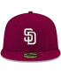 Фото #3 товара Men's Cardinal San Diego Padres Logo White 59FIFTY Fitted Hat