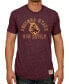 Фото #1 товара Men's Heather Maroon Arizona State Sun Devils Vintage-Like Tri-Blend T-shirt