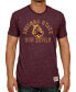 Фото #1 товара Men's Heather Maroon Arizona State Sun Devils Vintage-Like Tri-Blend T-shirt