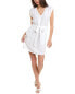 Фото #1 товара Bella Dahl V-Neck Belted Linen-Blend Mini Dress Women's Xl