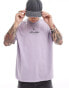 ASOS DESIGN oversized t-shirt in heavyweight 220gsm washed lavender with Brooklyn chest print