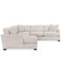 Фото #4 товара CLOSEOUT! Juliam 4-Pc. Fabric Chaise Sectional Sofa, Created for Macy's