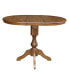 36" Round Top Pedestal Table with 12" Leaf