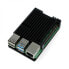 Фото #1 товара justPi case Raspberry Pi 4B aluminum case - black - LT-4B03
