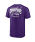 Фото #2 товара Men's Purple TCU Horned Frogs College Football Playoff 2022 Fiesta Bowl Champions Score T-shirt