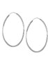 ფოტო #1 პროდუქტის And Now This Medium Textured Endless Hoop Earrings, 2" in Silver or Gold Plate