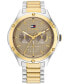 ფოტო #1 პროდუქტის Women's Multifunction Two-Tone Stainless Steel Watch 40mm