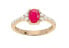Beautiful gold plated ruby and cubic zirconia ring PO/SRC0203T
