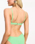 Фото #3 товара Hollister smock underwire bikini top co-ord in green