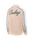 ფოტო #2 პროდუქტის Women's Tan Dallas Cowboys Lounge Full-Snap Varsity Jacket
