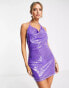 4th & Reckless sequin mini dress in purple