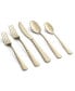 Фото #1 товара Brody Champagne Mirror Hammered Flatware Set, 20 Piece