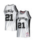 ფოტო #1 პროდუქტის Men's Tim Duncan Platinum San Antonio Spurs 1998-99 Hardwood Classics 75th Anniversary Swingman Jersey