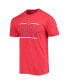 Men's Navy and Red Los Angeles Angels Meter T-shirt and Shorts Sleep Set