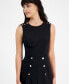 Women's Sleeveless Button A-Line Dress