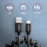 AXAGON BUMM-AM10TB - 0.6 m - Micro-USB B - USB A - USB 2.0 - 480 Mbit/s - Black