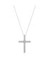 Фото #4 товара Macy's diamond 18" Cross Pendant Necklace (2 ct. t.w.) in 14k White Gold