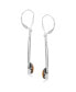 ფოტო #2 პროდუქტის Sterling Silver and Geometric Shape Tiger's Eye Gemstone Lever Back Earrings