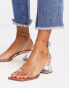 Фото #4 товара ASOS DESIGN Hopeful block heeled sandals in clear and rose gold