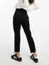 ASOS DESIGN Petite seamed waist tailored trouser in black