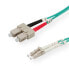 Фото #1 товара ROLINE Fibre Optic Jumper Cable - 50/125µm - LC/SC - OM3 - turquoise 3 m - 3 m - OM3 - LC - SC