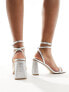 Фото #3 товара Simmi London Bolt block heeled sandal in embellished silver