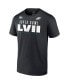 Фото #4 товара Men's Black Philadelphia Eagles Super Bowl LVII Varsity Team Roster Big and Tall T-shirt