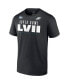 Men's Black Philadelphia Eagles Super Bowl LVII Varsity Team Roster Big and Tall T-shirt Черный, XLT - фото #4