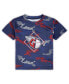 ფოტო #3 პროდუქტის Toddler Boys and Girls Fanatics Navy Cleveland Guardians Field Ball T-shirt and Shorts Set