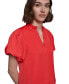 ფოტო #4 პროდუქტის Women's V-Neck Puff-Sleeve Blouse