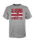 ფოტო #3 პროდუქტის Preschool Boys and Girls Crimson, Heather Gray Alabama Crimson Tide Fan Wave Short and Long Sleeve T-shirt Combo Pack