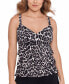 ფოტო #1 პროდუქტის Women's Leopard-Print Tiered Tankini Top, Created for Macy's