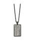 Фото #3 товара Chisel brushed Black IP-plated Power and Passion Pendant Cable Chain Necklace