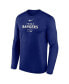 Фото #3 товара Men's Royal Texas Rangers Authentic Collection Practice Performance Long Sleeve T-Shirt