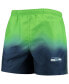 Men's Navy, Seattle Seahawks Dip-Dye Swim Shorts