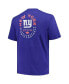 Men's Royal New York Giants Big and Tall Two-Hit Throwback T-shirt Синий, 2xB - фото #4