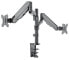 Фото #6 товара Кронштейн Manhattan TV & Monitor Mount - Desk - Full Motion (Gas Spring) - 2 screens - Screen Sizes: 10-27" - Black - Clamp or Grommet Assembly - Dual Screen - VESA 75x75 to 100x100mm - Max 8kg (each) - Lifetime Warranty - Clamp - 8 kg - 43.2 cm (17") - 81.3 cm (32") - 100 x