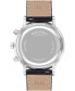 ფოტო #3 პროდუქტის Men's Museum Classic Swiss Quartz Chrono Black Leather Watch 42mm