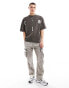 Фото #4 товара COLLUSION Skater fit t-shirt with embroidered logo in washed charcoal