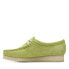 Фото #9 товара Clarks Wallabee 26172726 Womens Green Suede Oxfords & Lace Ups Casual Shoes