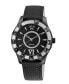 ფოტო #1 პროდუქტის Women's Venice Swiss Quartz Black Faux Leather Watch 38mm