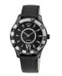 Women's Venice Swiss Quartz Black Faux Leather Watch 38mm