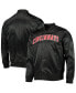 Фото #1 товара Men's Black Cincinnati Reds Wordmark Satin Full-Snap Jacket