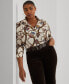 ფოტო #1 პროდუქტის Plus Size Printed Long-Sleeve Shirt