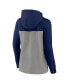 Women's Navy, Gray New York Yankees Take The Field Colorblocked Hoodie Full-Zip Jacket