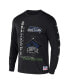 ფოტო #3 პროდუქტის Men's NFL X Staple Black Seattle Seahawks World Renowned Long Sleeve T-shirt