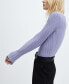 ფოტო #2 პროდუქტის Women's Ribbed Knit Sweater