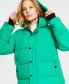 ფოტო #4 პროდუქტის Women's Hooded Thumbhole-Cuff Puffer Coat