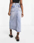 Miss Selfridge pocket detail maxi skirt in blue wash