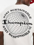 Champion Rochester future t-shirt with back globe print in white